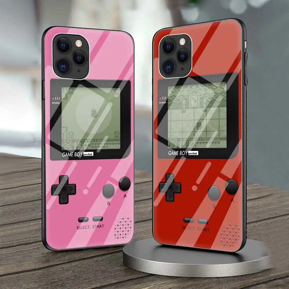 

Game Boy Game Console Box Phone Case For iPhone 11 Pro MAX Cover For iPhone 12 Pro XR X XS 7 8 Plus SE 2020 Glass Luxury Shell