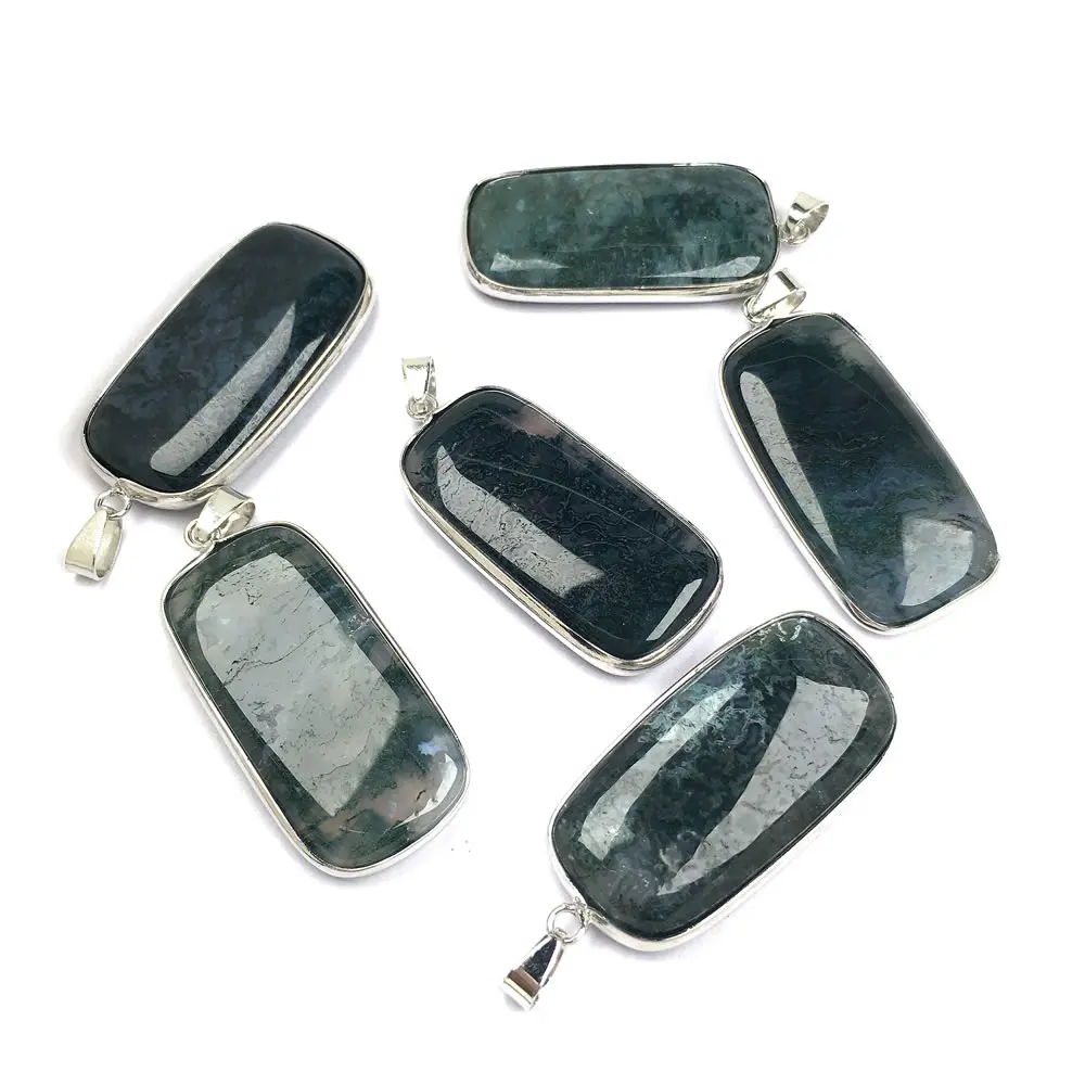 Кварцевый кулон из натурального камня прямоугольные изысканные подвески шармы