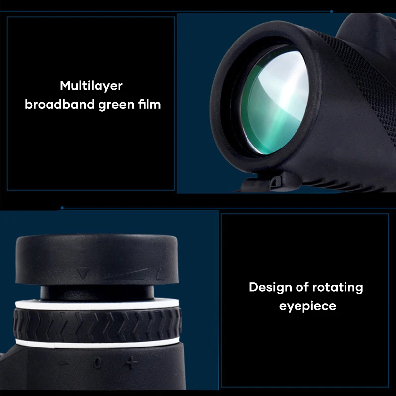 

Monocular Telescope 50x60 with Tripod Waterproof Monocular with Clear Prism & Night Vision for Kids AA