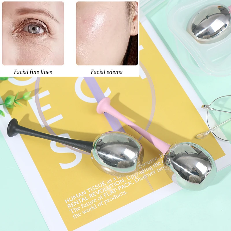 2pcs Facial Ice Globes Face Eye Massager Stainless Steel Cooling Cryo Spa For Anti Aging Skin Care Tool Beauty | Красота и здоровье