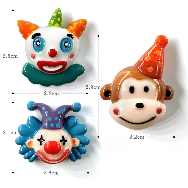 10 шт. Цирк Клоун Лев магнит на холодильник 3D Смола ремесло белая доска малыш