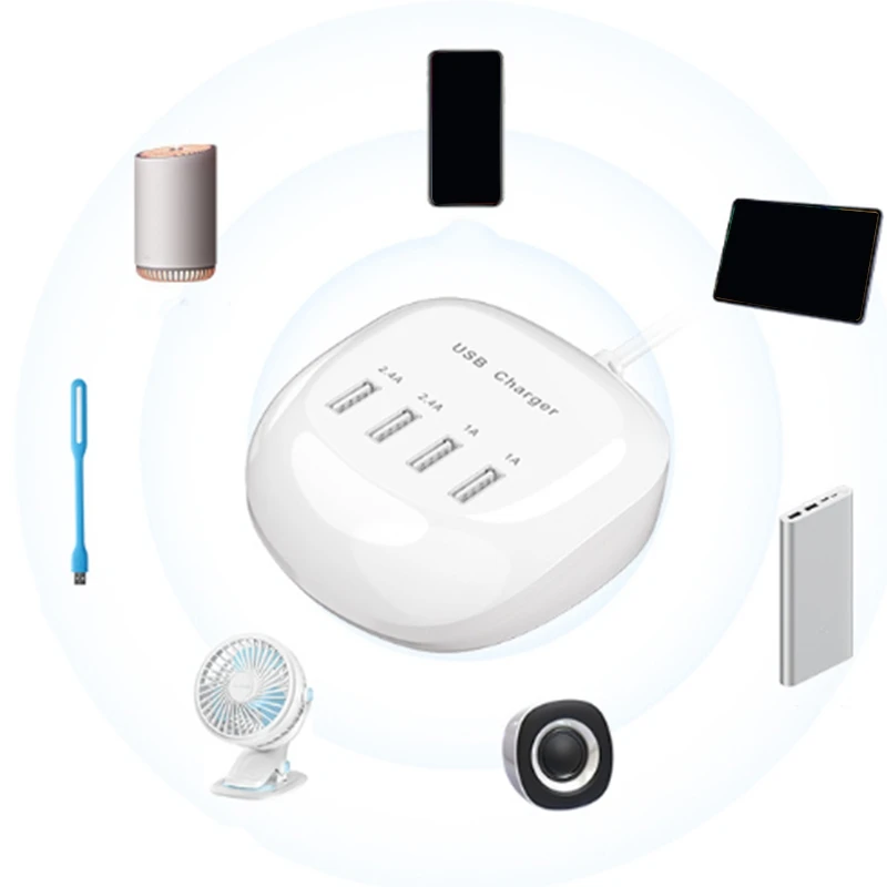 Смарт Портативный четыре порта быстрое зарядное устройство USB многократная