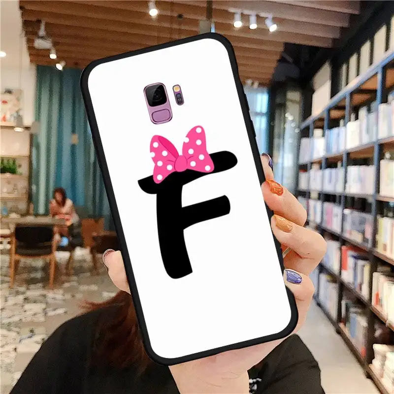 

Letter A B C D Phone Case For Samsung galaxy S 7 8 9 10 20 edge A 6 10 20 30 50 51 70 note 10 plus