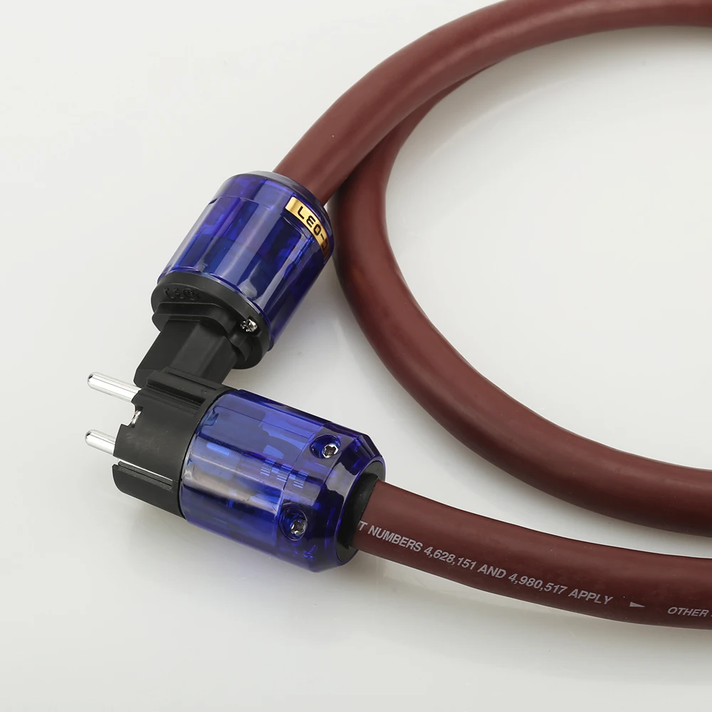 Кабель питания Hi Fi с вилкой Schuko для США и Европы Золотой кабель питания|power cord