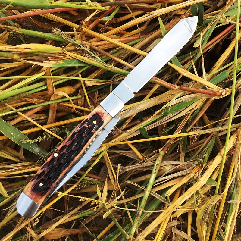 

[WATCHMAN W005] Slip Joint multi-blade Pocket knife modern tradtional folding knives folder bone material collection