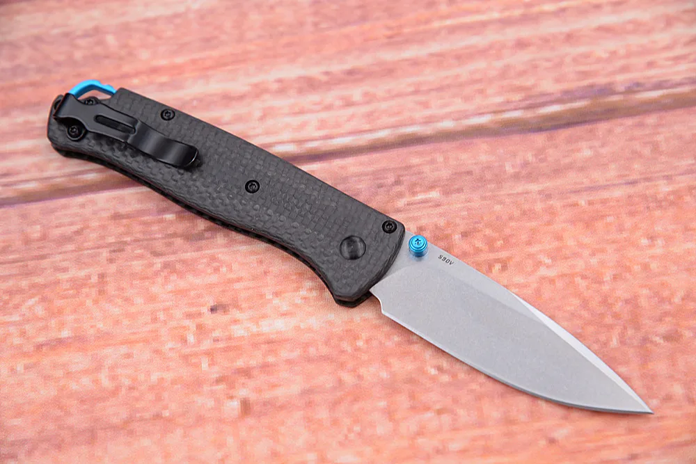 Low Price 535-3 Mark S90V Blade Carbon Fiber Handle Folding Pocket Survival EDC Tool Kitchen Camping Hunt Utility Outdoor Knife |