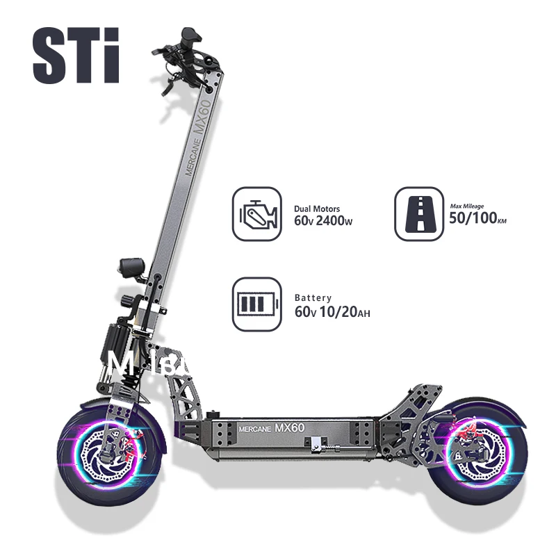 Verkauf Leistungsstarke 60V 20Ah Mercane MX60 Elektrische Roller Großen Reifen Faltbare Elektrische Roller Erwachsene Hohe Qualität Günstige Elektrische Roller
