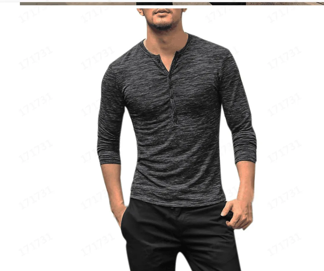 

Spring and Summer Fashion and Leisure Green Black Gray Blue Red Green Slim T-shirt Shirt