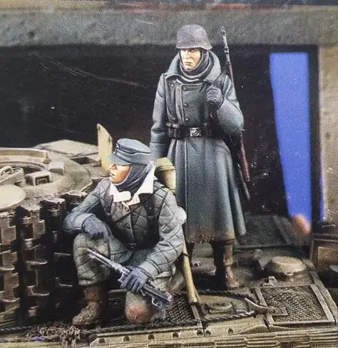 1/35 солдатиков (2 фигурки) набор для строительства фигурок из смолы|Наборы сборки