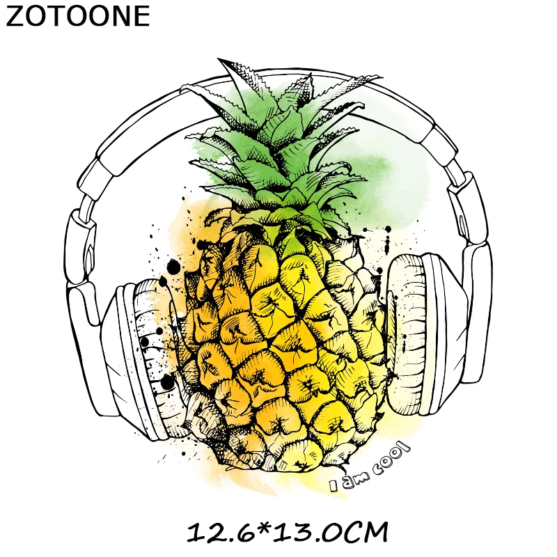 ZOTOONE Strawberry Patch for Summer Clothing Ironing Applique Pineapple Stickers Thermo Transfers Kids Patches T-shirt D | Дом и сад