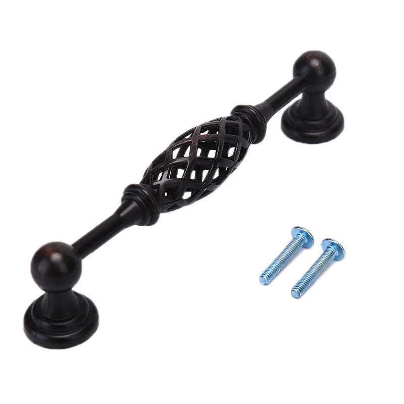 

Vintage Antique Bronze Cabinet Handles Hollow Out Birdcage Cabinet Pulls Drawer Knobs Wardrobe Door Pullers Furniture Handle