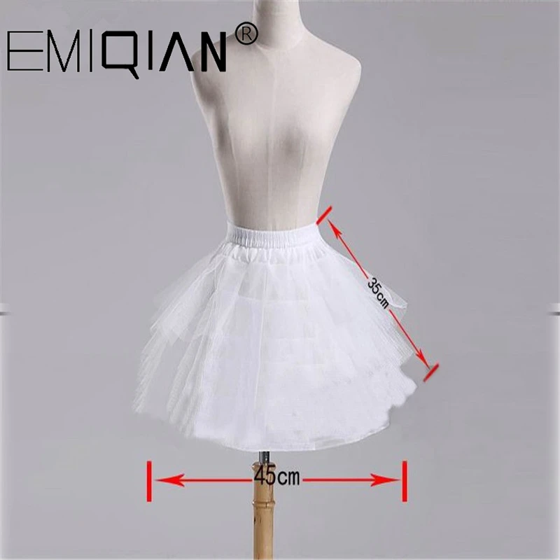 Короткие подъюбники 3 слоя с капюшоном короткие цветами для девочек формальное