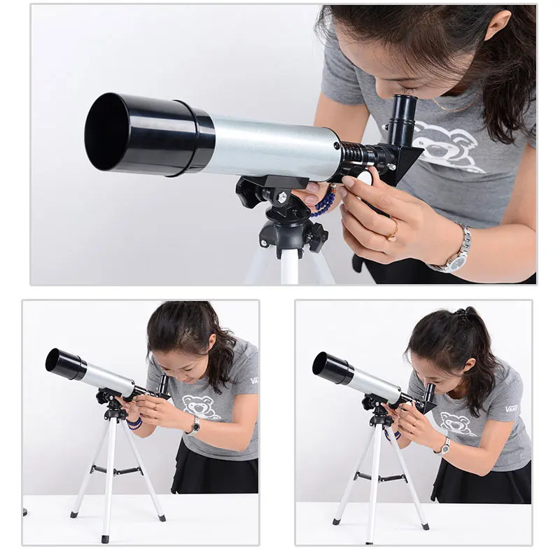 Астрономический телескоп с рефрактором космический со штативом для детей