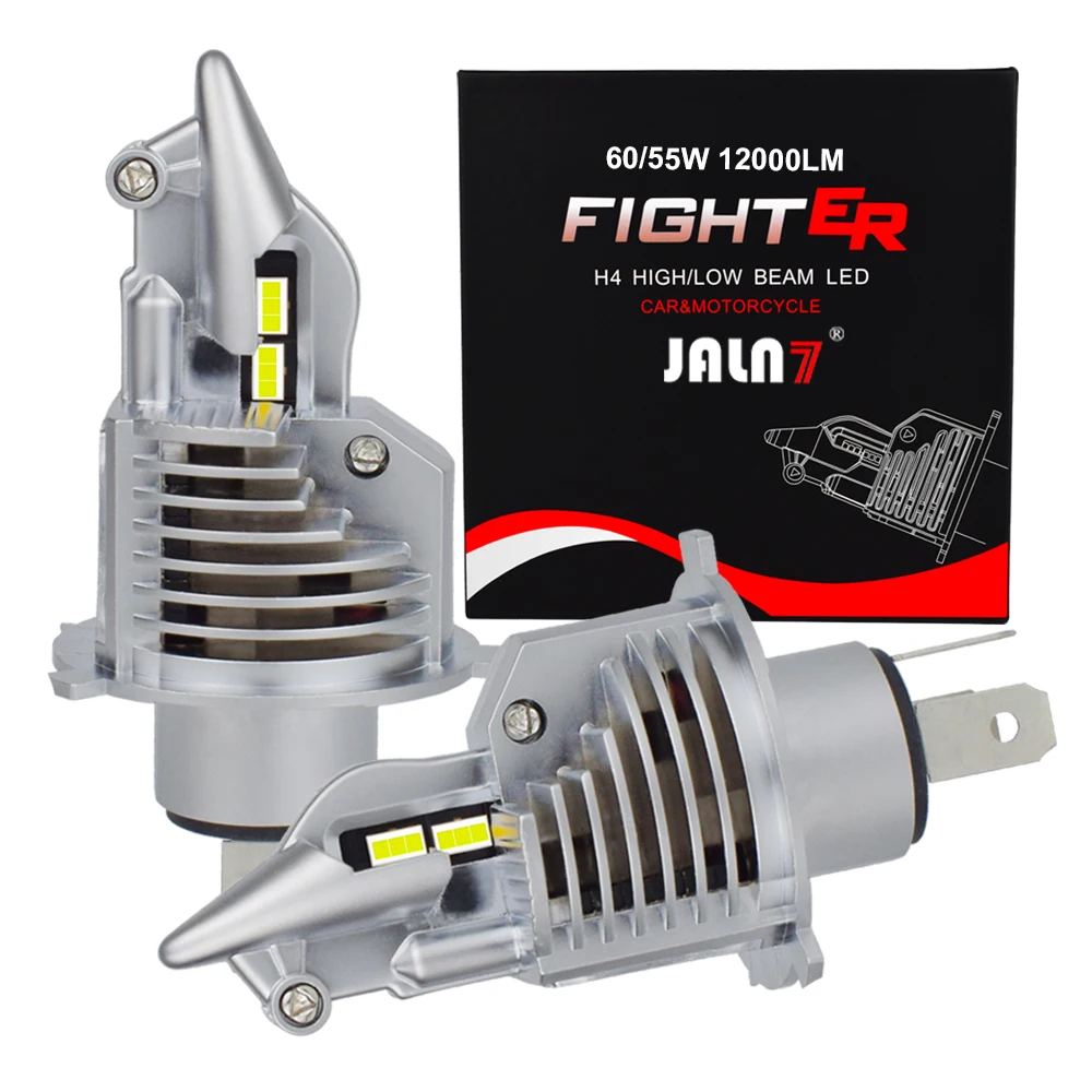JALN7 H4 9003 светодиодный фары лампы HS1 HB2 12V 24V 60/55W истребитель для автомобилей