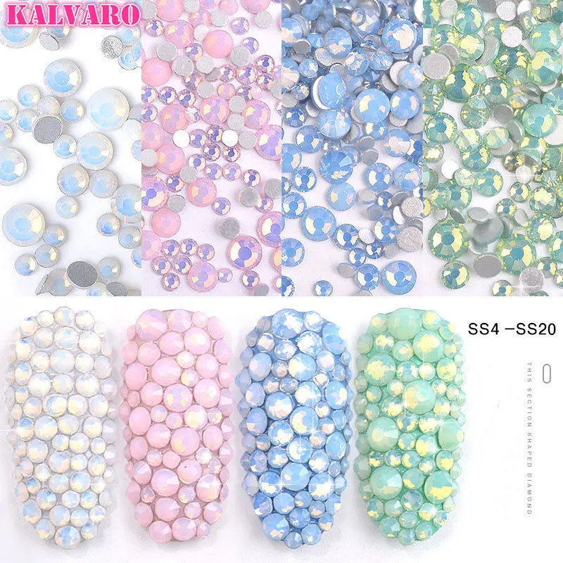 Украшения для дизайна ногтей размер смешанный австрийский бриллиант с плоским