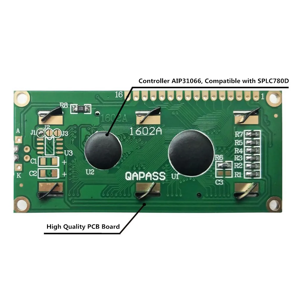 Модуль ЖК 1602 синий/зеленый экран IIC/I2C 16x2 символа дисплей модуль. 5 в зеленый и