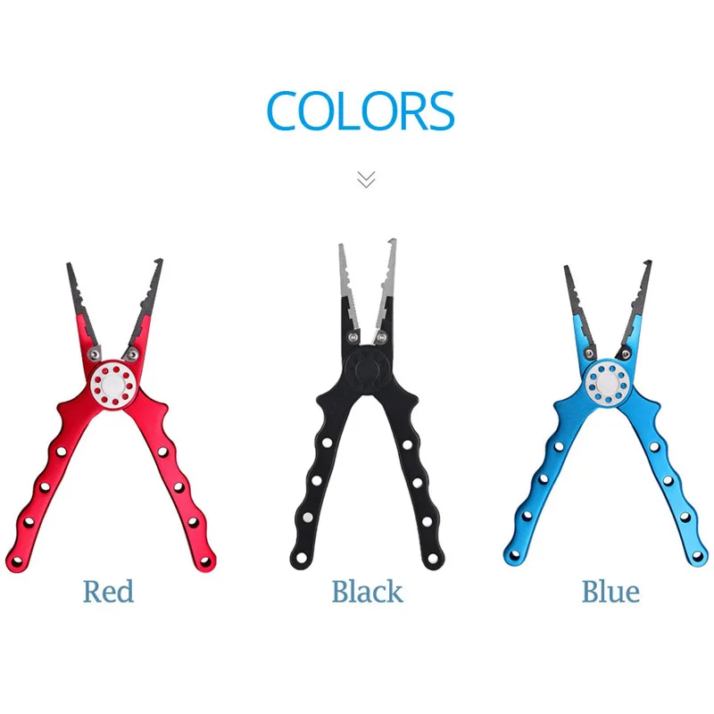 

Crazy Shark Aluminum Fishing Pliers Split Ring Cutter Carp Crimping Lead Fish Holder Tackle Hook Remover Goods For Fishing 18cm