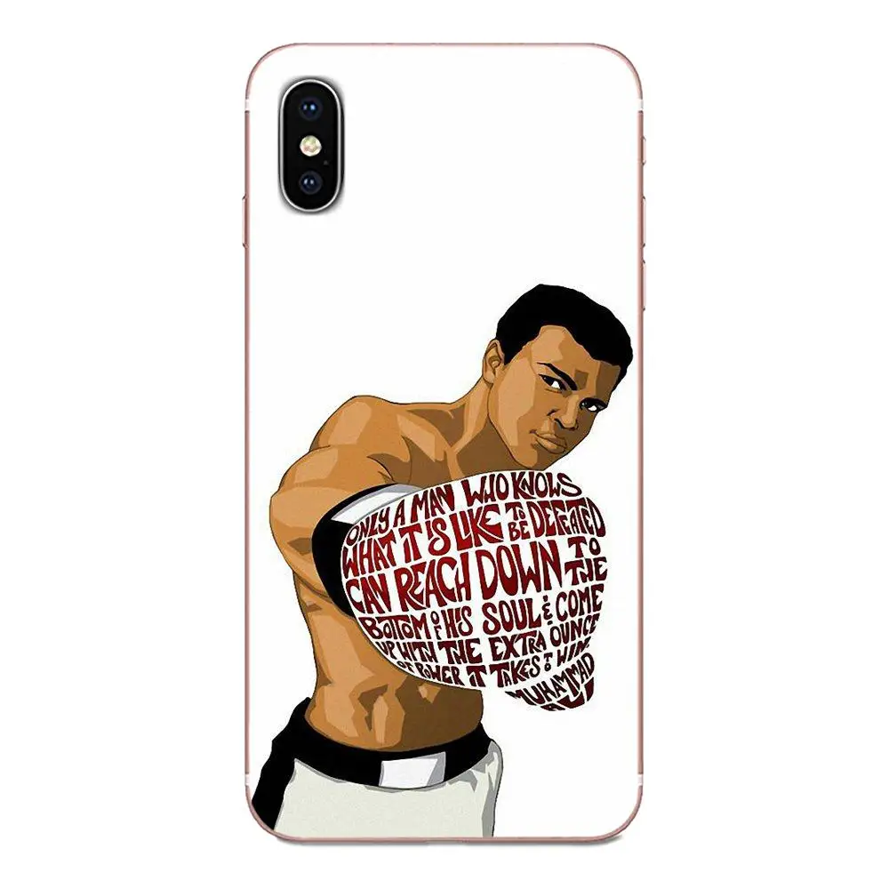Чехол-накладка из ТПУ для Apple iPhone 11 Pro X XS Max XR 4 4S 5 5C 5S SE 6 6S 7 8 Plus Muhammad Ali Boxing | Мобильные
