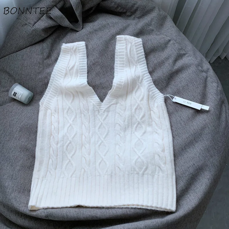 

Женский свитер, жилет, осенняя женская верхняя одежда, топы, двойной V-образный вырез, крест-накрест, мягкий высококачественный Женский коре...