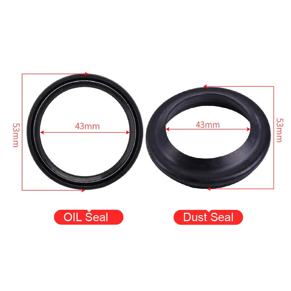 

43x55x11 43 55 11 Motorcycle Front Fork Oil Seal & 43x55 Dust Cover Lip For Ducati 1098R 1198R 748R 749R 916R 996R 998R 999R