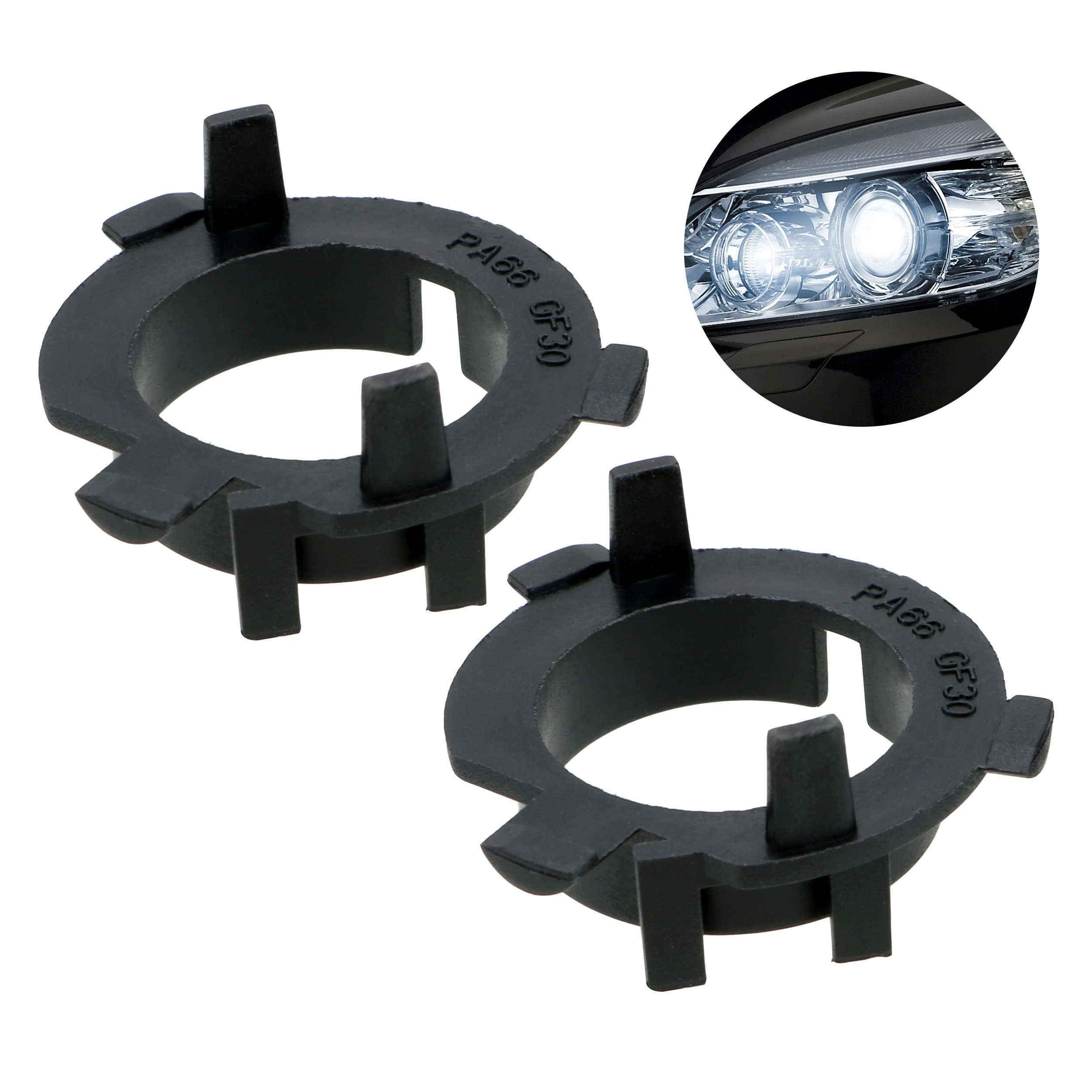 

Sockets Adapter 2PCS for KIA K4 K5 Sorento Hyundai Veloster Santa Fe LED Headlight Clip Retainer LED Adapter Base