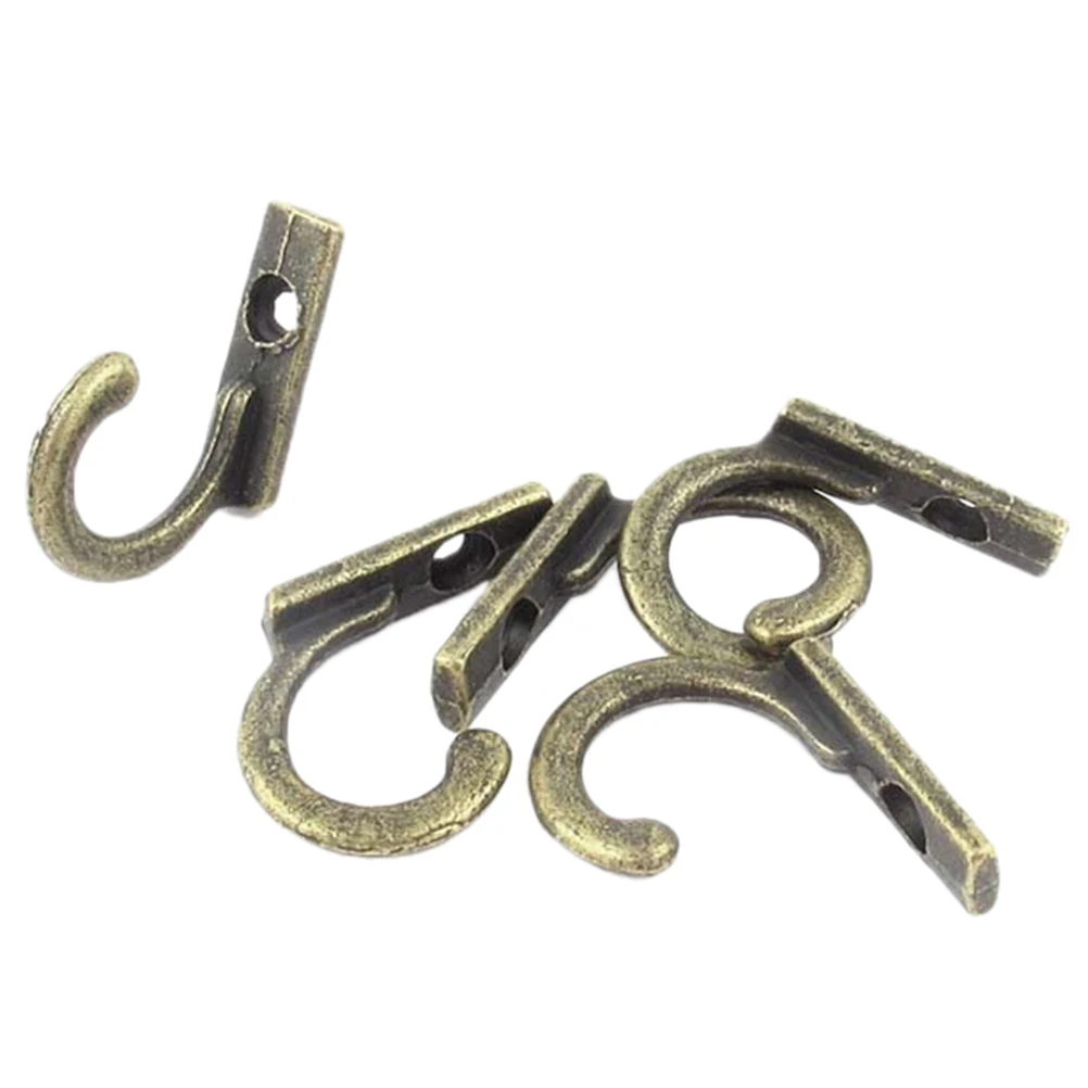 

2PCS Vintage bronze Single Prong Hook Mini Size Wall Mounted Retro Cloth Hanger for Coats Hats Towels Keys Clothes Door Hanger