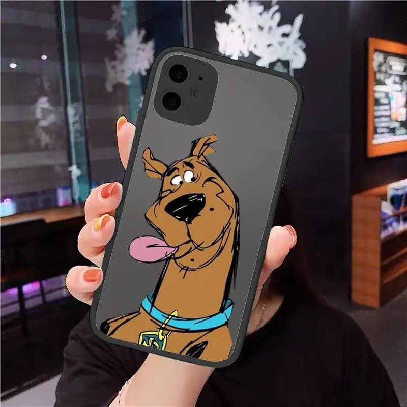 

Cute cartoon Scooby Doo dog Phone Cases Matte Transparent for iPhone 7 8 11 12 s mini pro X XS XR MAX Plus cover funda
