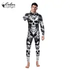 Цветной косплейер для женщин и мужчин, косплей скелет, маскарадный день мертвецов, Хэллоуин, карнавал, вечеринка, карнавал, выступление, страшный костюм