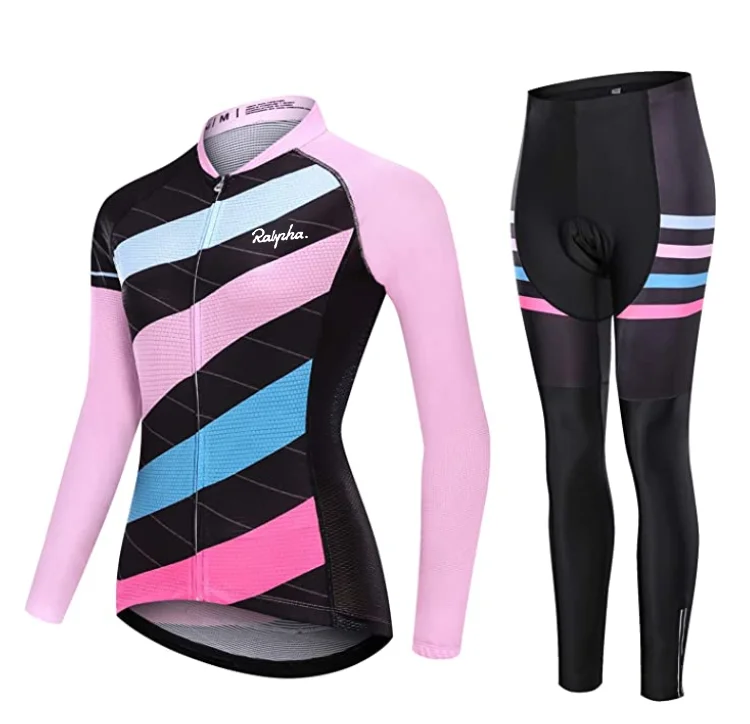 

Lepiny Women Cycling Jersey Set Bike Cycling Clothing Winter Long Sleeve Breathable Windbreaker Mountain Racing MTB Bicycle