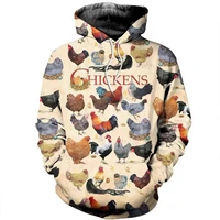 tessffel animal symbol chicken rooster funny crewneck newfashion tracksuit harajuku 3dprint zipperhoodiessweatshirtsjacket c6