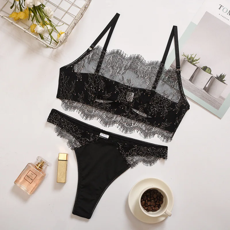 

Women's underwear sexy lingerie set sexy lingerie Underwear women see-through Lace bra bra with choker Underwear women set