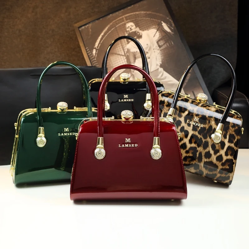 Сумка-тоут женская из лакированной кожи с верхней ручкой | Багаж и сумки