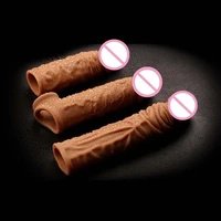 enlargement condoms for men reusable penis sleeve for male extender dildo enhancer realistic condom intimate goods