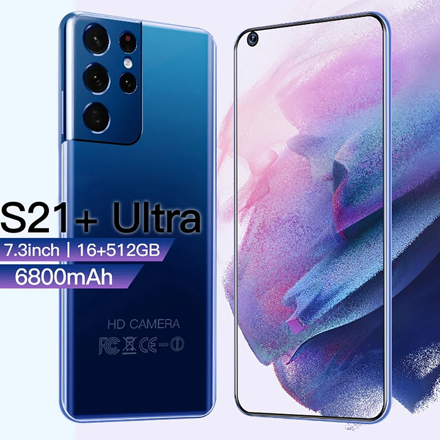 

(Глобальная версия) Смартфон Samsung Galaxy S21 Ultra на базе Android, большой экран 7,3 дюйма, подходит для Huawei