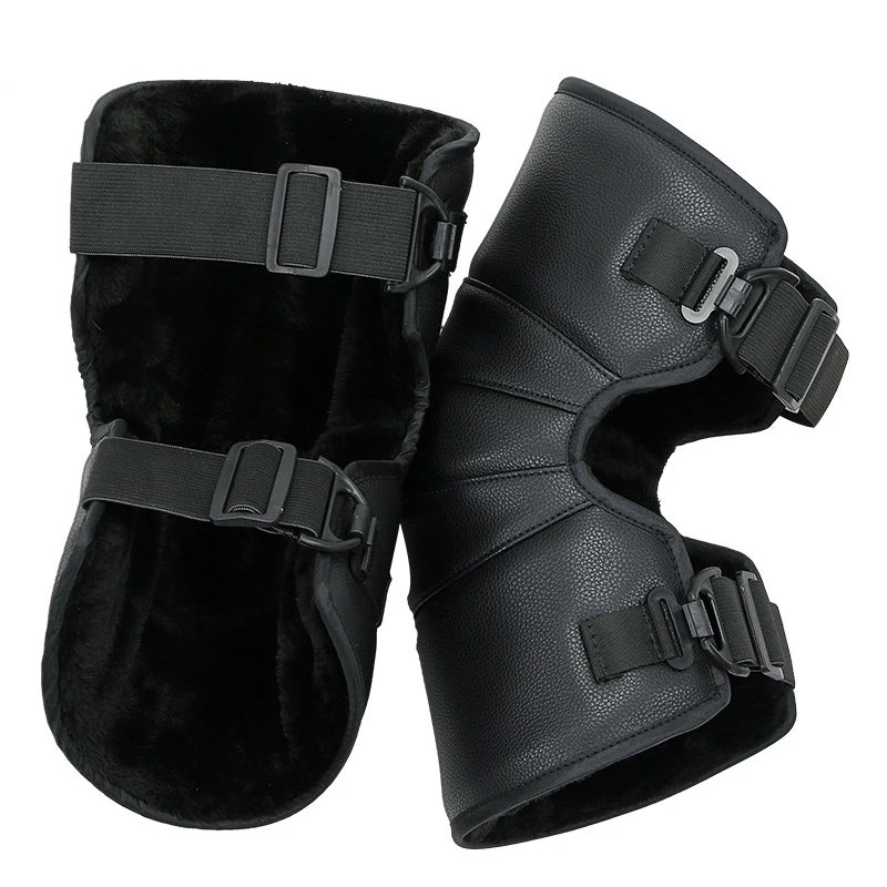 Зимние наколенники для езды на мотоцикле теплые Толстая ветрозащитная короткая