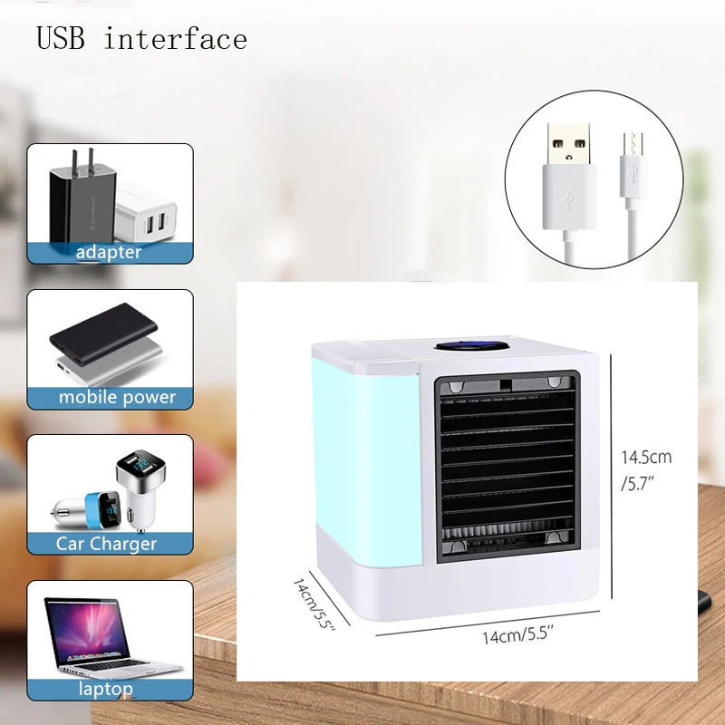 Охладитель воздуха вентилятор кондиционер увлажнитель охлаждения мини USB