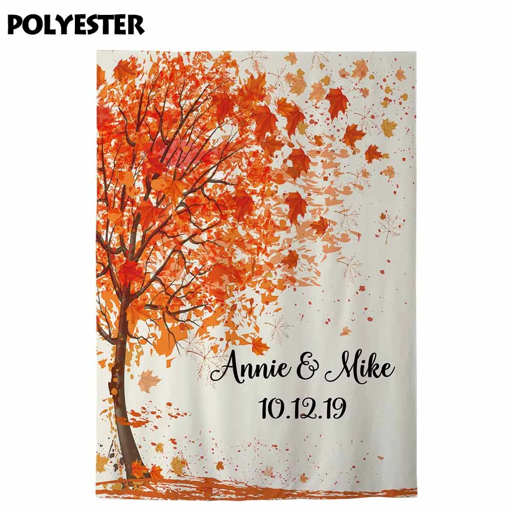 Фон для фотосъемки Allenjoy свадебный фон на заказ осень кленовый лист романтический