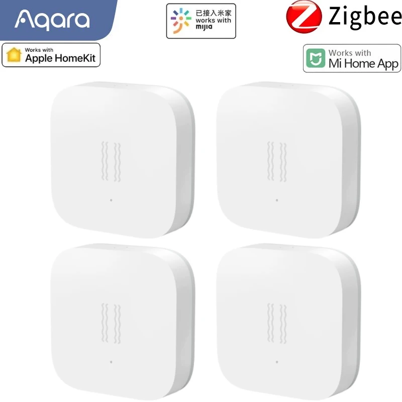 

Умный датчик вибрации Aqara Zigbee, датчик обнаружения движения и аварийной сигнализации со встроенным гироскопом для домашней безопасности, с п...