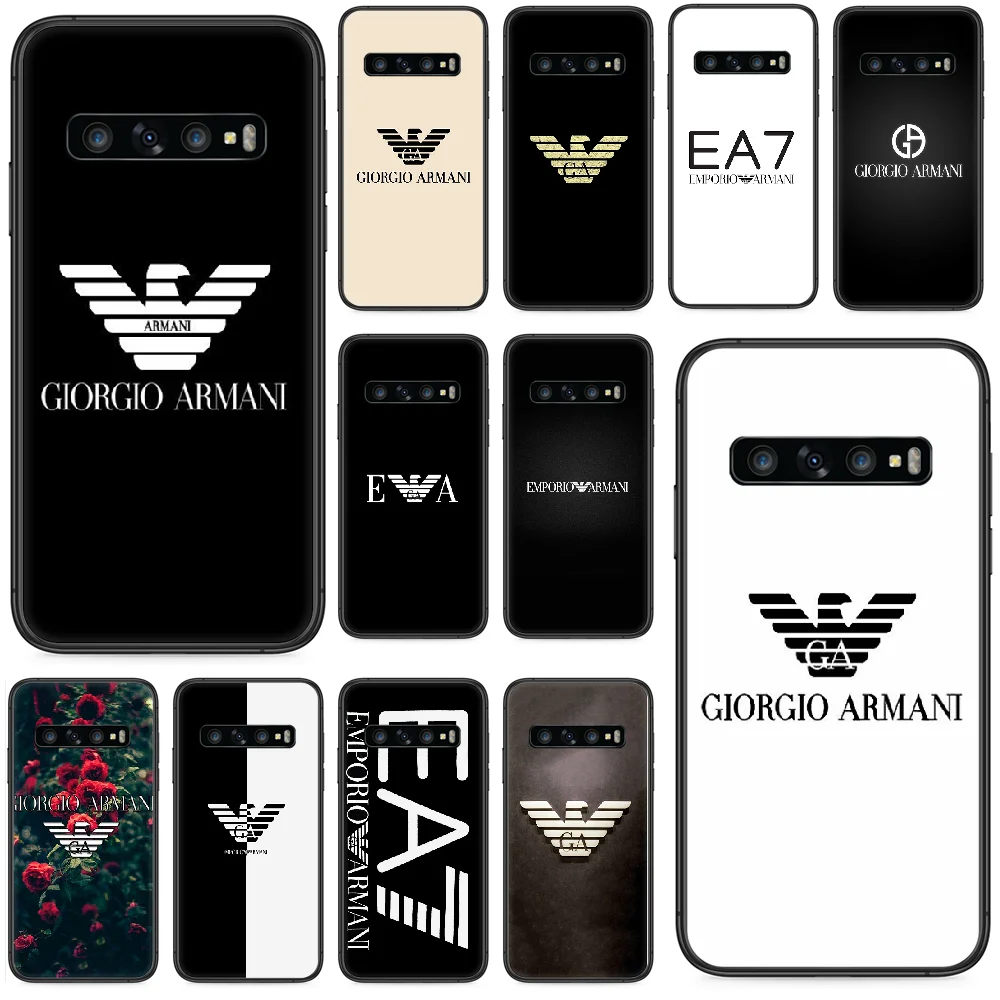 Итальянский роскошный модный брендовый черный чехол для телефона Samsung Galaxy S 10 20 3 4