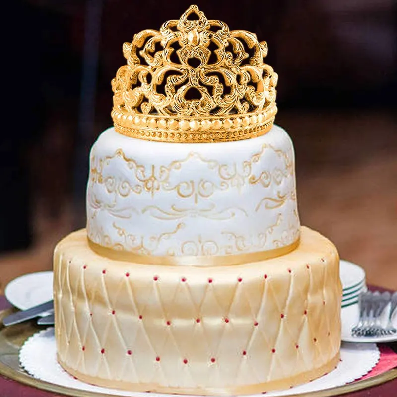 

Sugarcraft Baroque Style Crown Silicone Mold Cupcake Topper Fondant Cake Decorating Tools Chocolate Candy Jewelry Polymer Clay