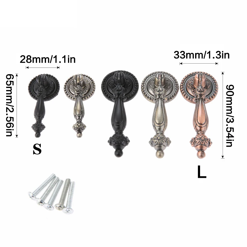 Антикварные подвесные ручки для шкафов кухонные дверной шкаф ящик мебель комод