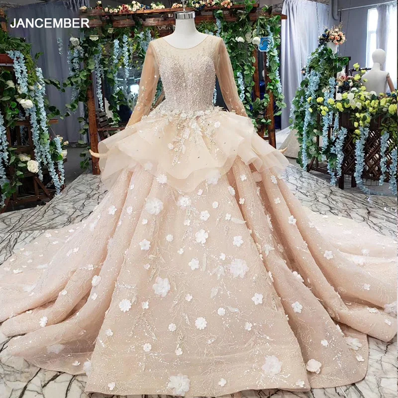 HTL502 украшение с блестками и цветочным бисером Роскошные свадебные платья цвета