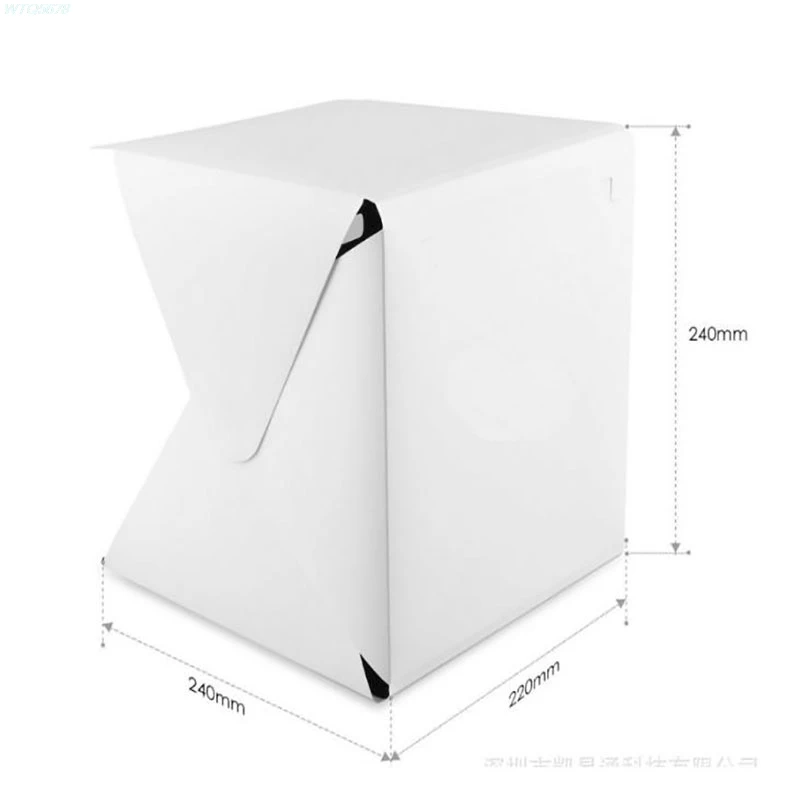 Portable 9.5&quot x LED Light Photography Cube Box Shooting Tent Photo Studio Folding Prop | Электроника