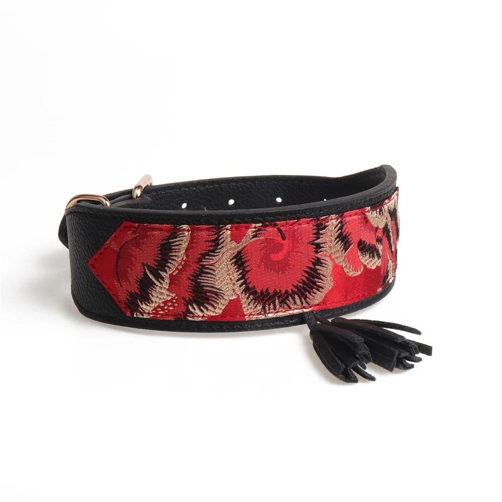 Ошейник для домашних животных в винтажном китайском стиле производство кожи
