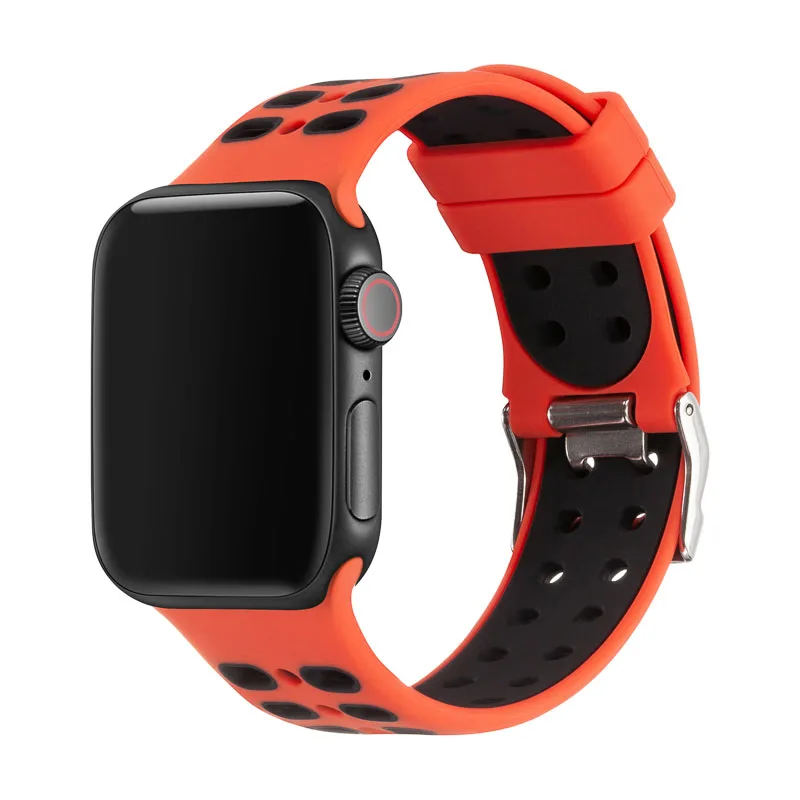 5 Совместимость наручных часов Apple Watch 38 мм 42 мм Замена наручных часов Iwatch, полос 40 мм 44 силиконовый ремешок для наручных часов Apple Watch браслет 5/4/3/2/1 81005 - Цвет ремешка: 5