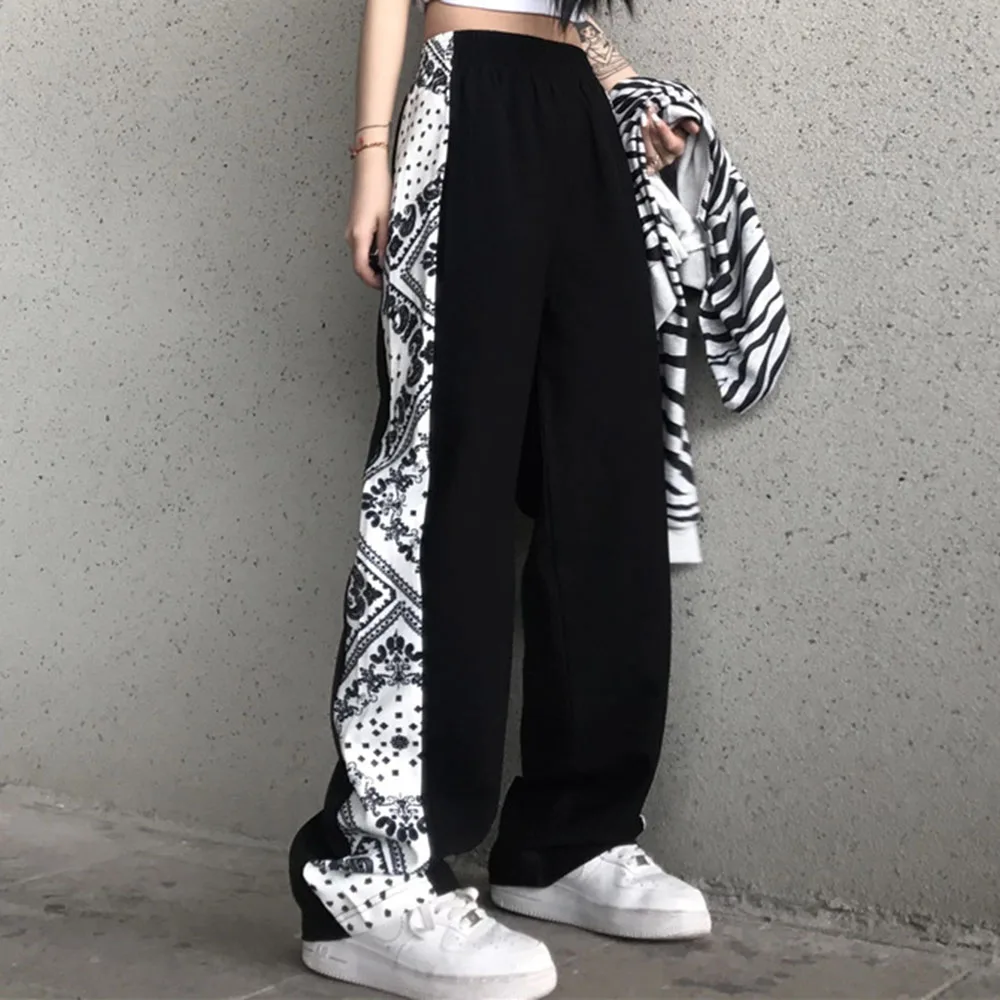 

Women's Long Pants Goth Autumn Casual Black Girl Young Hip-pop