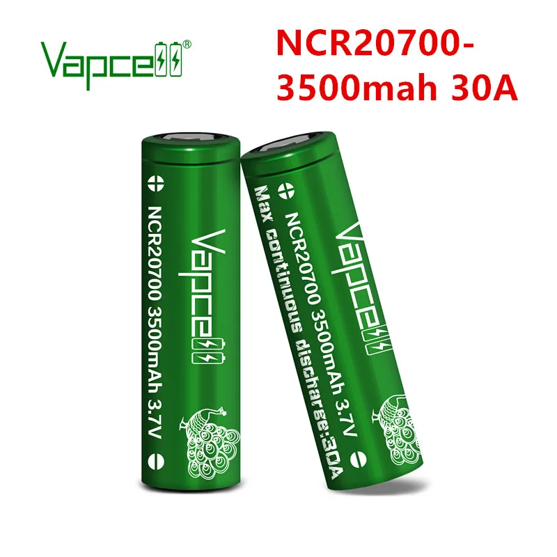 100% оригинал Vapcell NCR 20700 3500mah 30A 3 7 V переупаковка 2070C ранг No.1 литиевые аккумуляторы