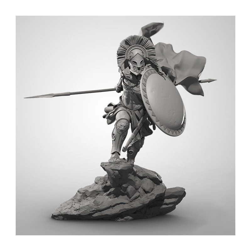 Figura de modelo de resina GK de 75mm, 3 figuras, espartano, kit sin montar y sin pintar-3