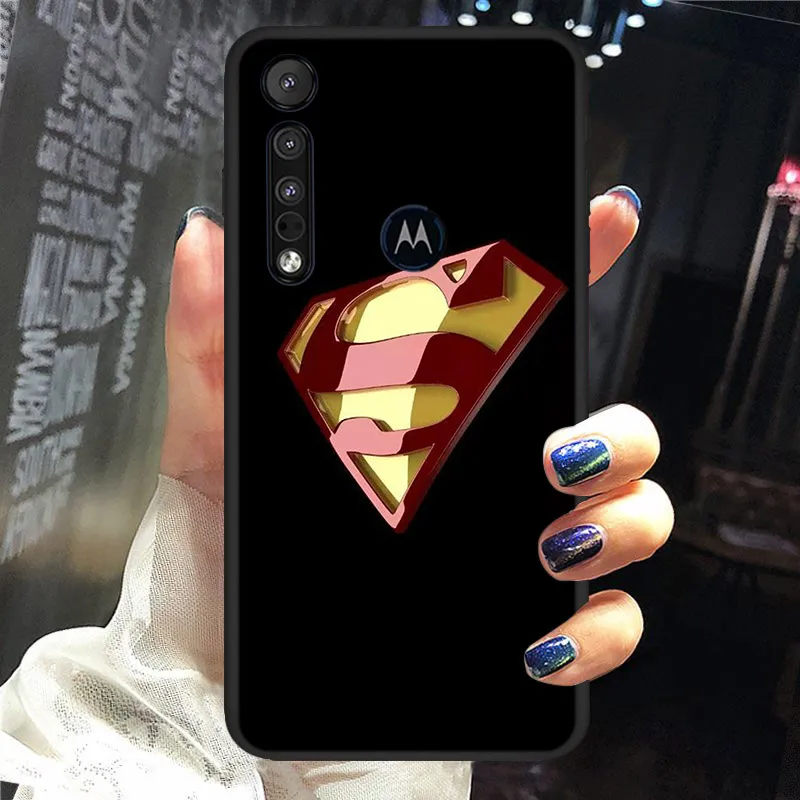 

Man of Steel Hero Logo For Motorola G9 G8 G 5G Power Lite Stylus One Hyper Marco Fusion Edge Plus E6 E7 Play Phone Case