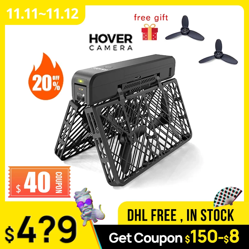 Hover Camera 2 hover Passport самолетающий Дрон 4k видео 1080P автослежение 13MP обход препятствий